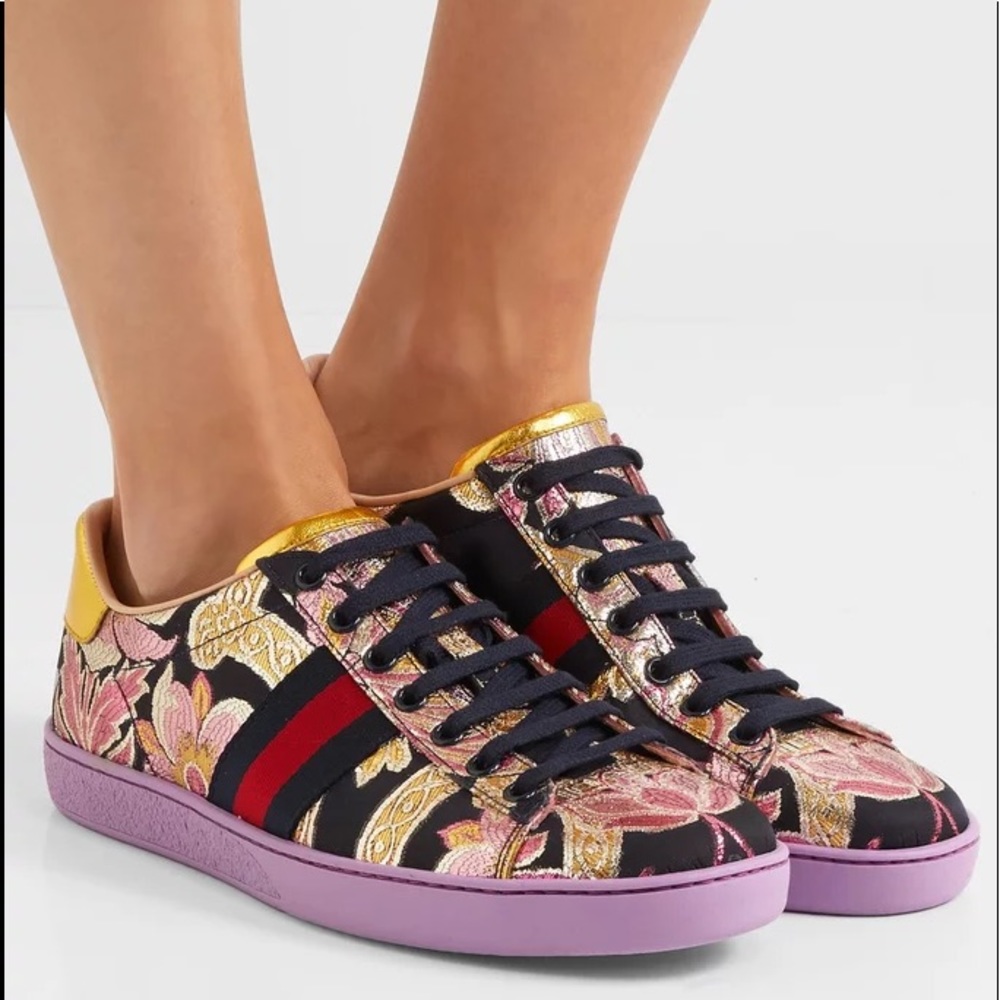 Gucci Ace Floral Jacquard Multicolor Sneakers